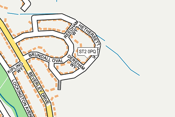 ST2 0PQ map - OS OpenMap – Local (Ordnance Survey)