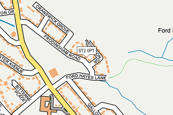 ST2 0PT map - OS OpenMap – Local (Ordnance Survey)