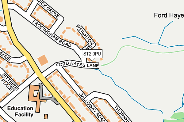 ST2 0PU map - OS OpenMap – Local (Ordnance Survey)
