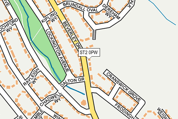 ST2 0PW map - OS OpenMap – Local (Ordnance Survey)