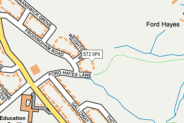 ST2 0PX map - OS OpenMap – Local (Ordnance Survey)