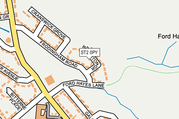 ST2 0PY map - OS OpenMap – Local (Ordnance Survey)
