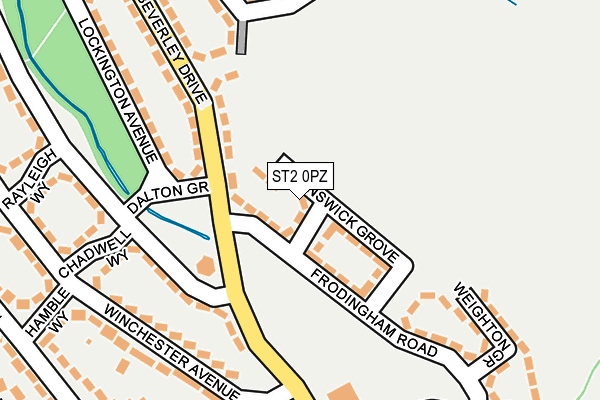 ST2 0PZ map - OS OpenMap – Local (Ordnance Survey)