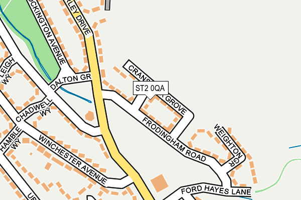 ST2 0QA map - OS OpenMap – Local (Ordnance Survey)