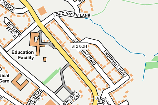 ST2 0QH map - OS OpenMap – Local (Ordnance Survey)