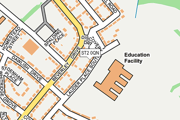 ST2 0QN map - OS OpenMap – Local (Ordnance Survey)