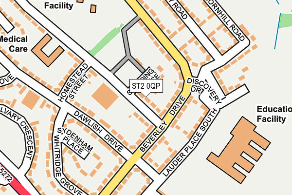 ST2 0QP map - OS OpenMap – Local (Ordnance Survey)