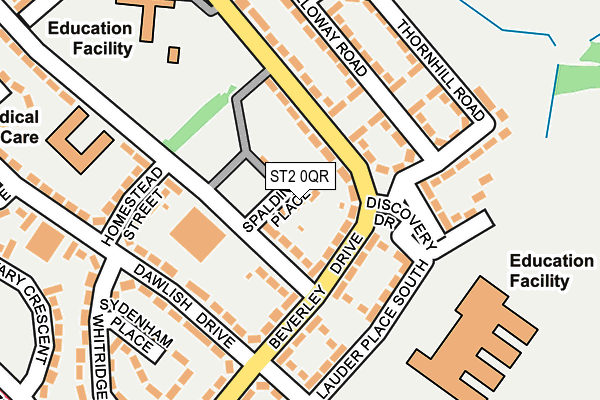 ST2 0QR map - OS OpenMap – Local (Ordnance Survey)