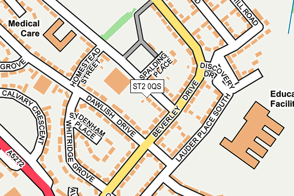 ST2 0QS map - OS OpenMap – Local (Ordnance Survey)