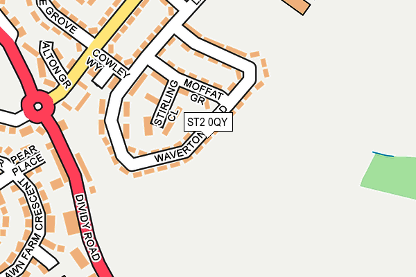 ST2 0QY map - OS OpenMap – Local (Ordnance Survey)