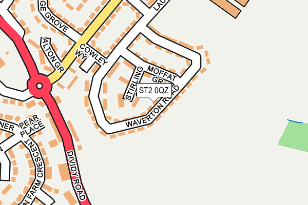 ST2 0QZ map - OS OpenMap – Local (Ordnance Survey)