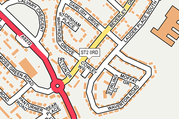 ST2 0RD map - OS OpenMap – Local (Ordnance Survey)