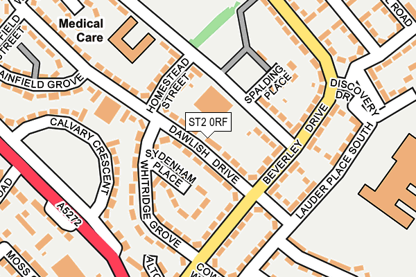 ST2 0RF map - OS OpenMap – Local (Ordnance Survey)