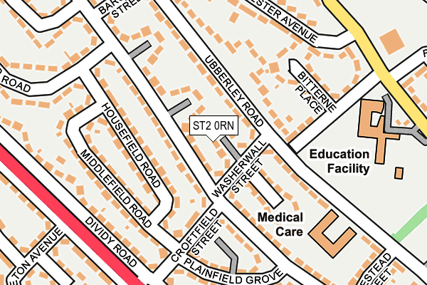 ST2 0RN map - OS OpenMap – Local (Ordnance Survey)