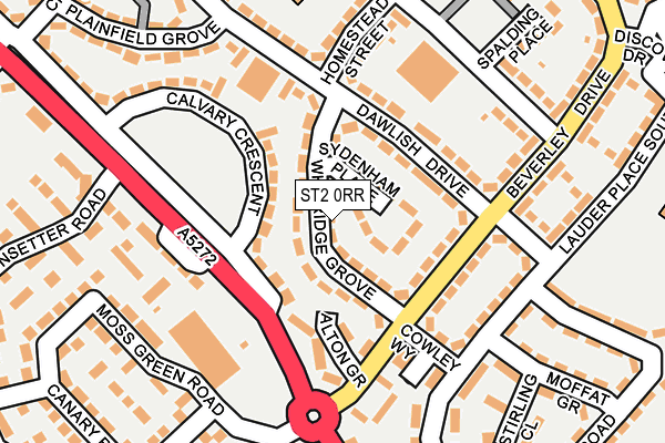 ST2 0RR map - OS OpenMap – Local (Ordnance Survey)