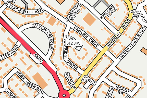 ST2 0RS map - OS OpenMap – Local (Ordnance Survey)