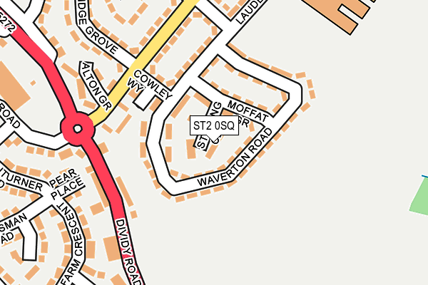 ST2 0SQ map - OS OpenMap – Local (Ordnance Survey)