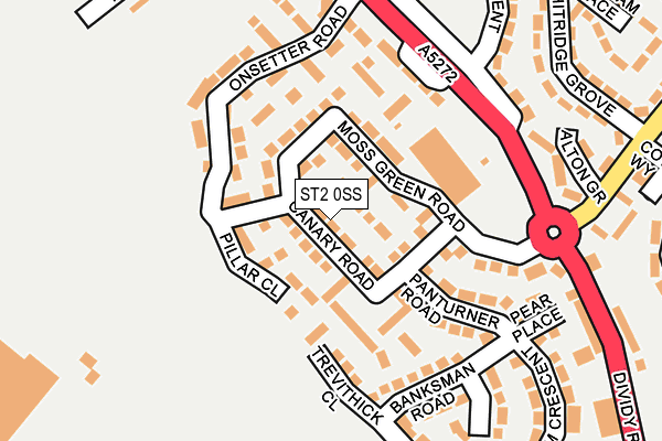 ST2 0SS map - OS OpenMap – Local (Ordnance Survey)