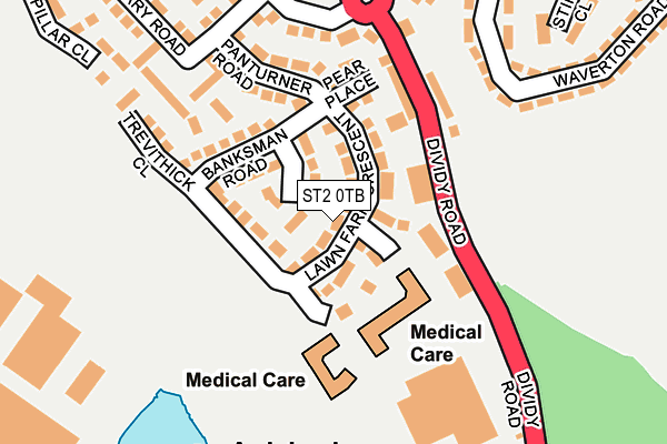 ST2 0TB map - OS OpenMap – Local (Ordnance Survey)