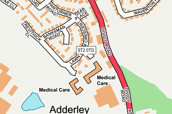 ST2 0TD map - OS OpenMap – Local (Ordnance Survey)