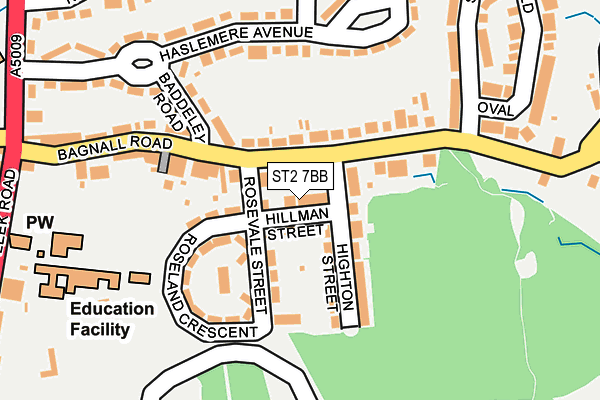 ST2 7BB map - OS OpenMap – Local (Ordnance Survey)