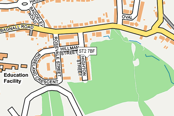 ST2 7BF map - OS OpenMap – Local (Ordnance Survey)