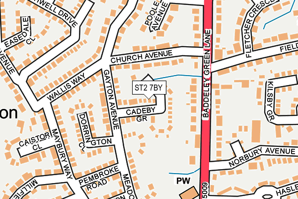 ST2 7BY map - OS OpenMap – Local (Ordnance Survey)