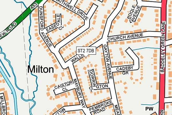 ST2 7DB map - OS OpenMap – Local (Ordnance Survey)