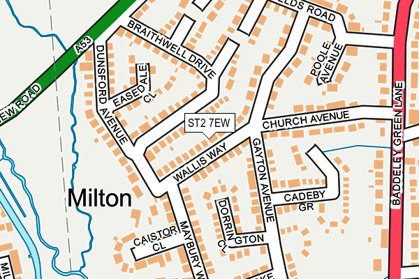 ST2 7EW map - OS OpenMap – Local (Ordnance Survey)