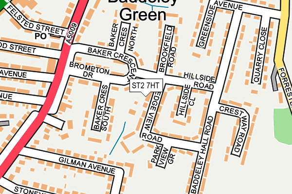 ST2 7HT map - OS OpenMap – Local (Ordnance Survey)