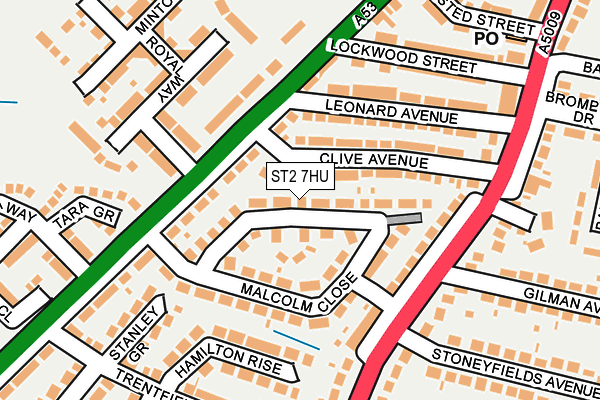 ST2 7HU map - OS OpenMap – Local (Ordnance Survey)