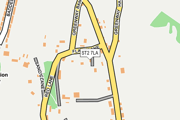 ST2 7LA map - OS OpenMap – Local (Ordnance Survey)