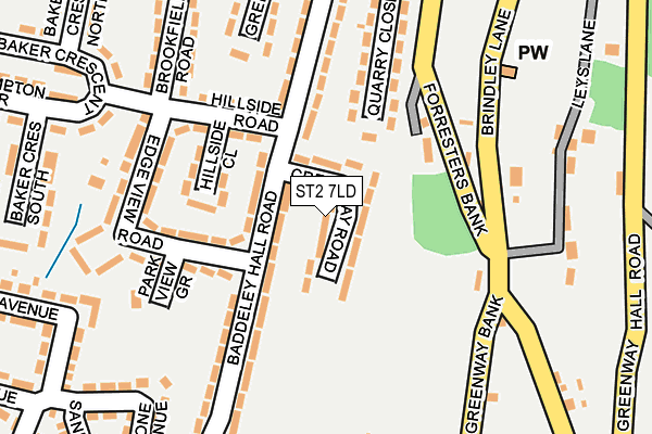 ST2 7LD map - OS OpenMap – Local (Ordnance Survey)