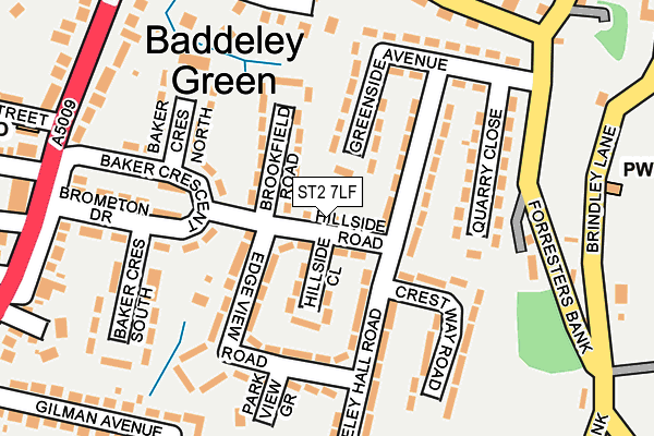 ST2 7LF map - OS OpenMap – Local (Ordnance Survey)