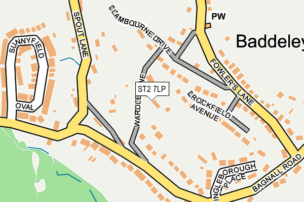 ST2 7LP map - OS OpenMap – Local (Ordnance Survey)