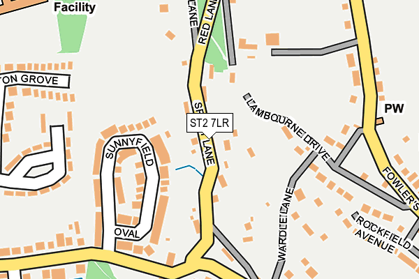 ST2 7LR map - OS OpenMap – Local (Ordnance Survey)