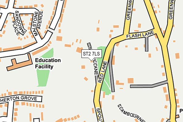 ST2 7LS map - OS OpenMap – Local (Ordnance Survey)