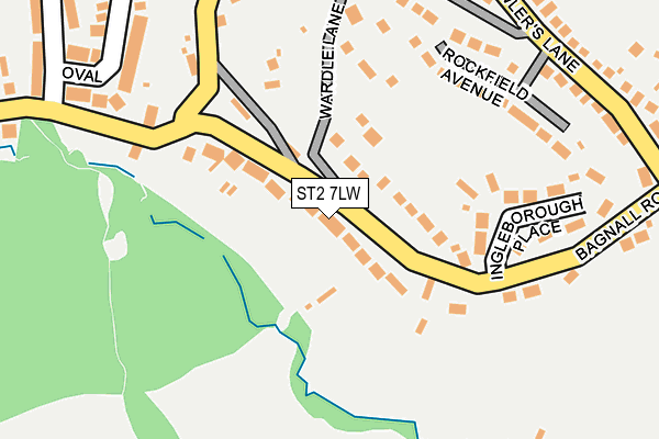 ST2 7LW map - OS OpenMap – Local (Ordnance Survey)