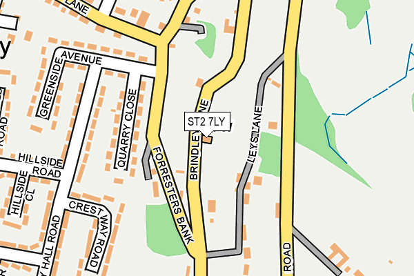 ST2 7LY map - OS OpenMap – Local (Ordnance Survey)