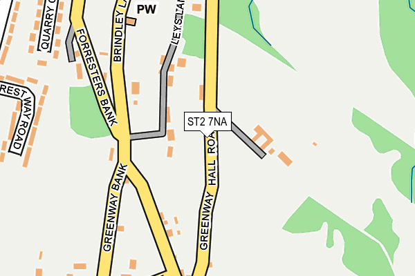 ST2 7NA map - OS OpenMap – Local (Ordnance Survey)