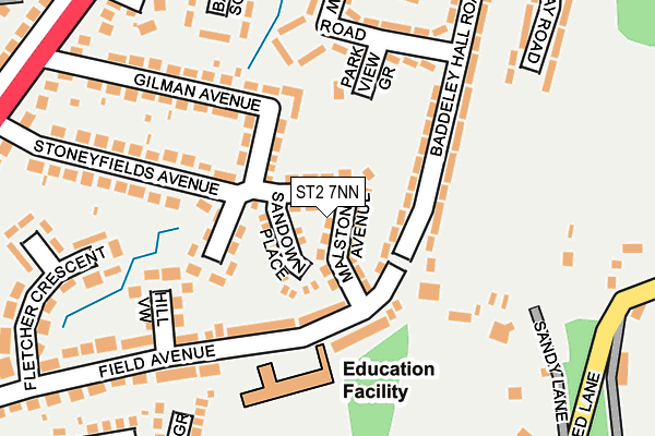 ST2 7NN map - OS OpenMap – Local (Ordnance Survey)