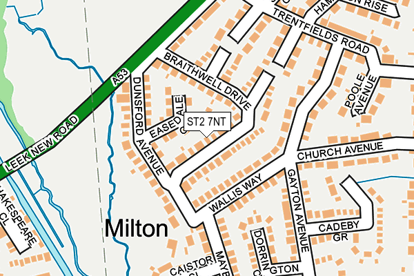 ST2 7NT map - OS OpenMap – Local (Ordnance Survey)