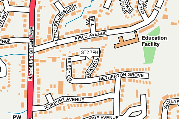ST2 7PH map - OS OpenMap – Local (Ordnance Survey)