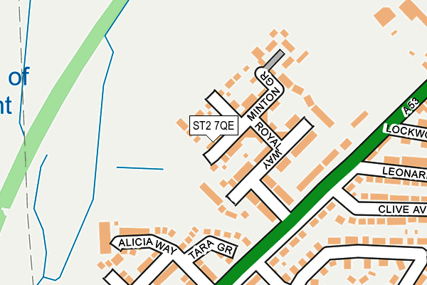 ST2 7QE map - OS OpenMap – Local (Ordnance Survey)