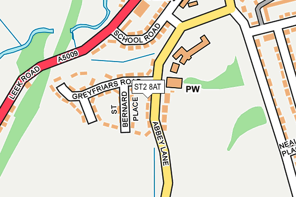 ST2 8AT map - OS OpenMap – Local (Ordnance Survey)
