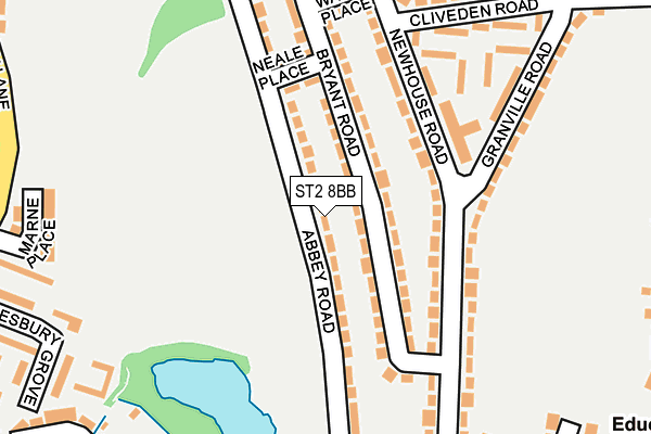 ST2 8BB map - OS OpenMap – Local (Ordnance Survey)