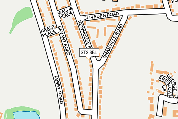 ST2 8BL map - OS OpenMap – Local (Ordnance Survey)