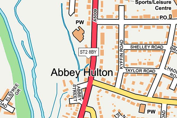 ST2 8BY map - OS OpenMap – Local (Ordnance Survey)