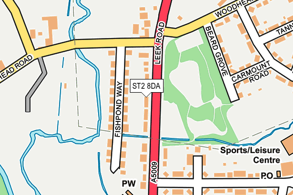 ST2 8DA map - OS OpenMap – Local (Ordnance Survey)