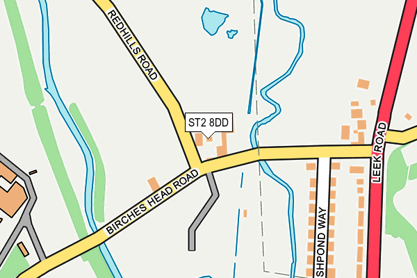 ST2 8DD map - OS OpenMap – Local (Ordnance Survey)